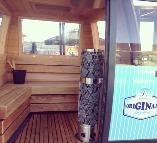 SkySauna gondola on the Helsinki Ferris wheel
